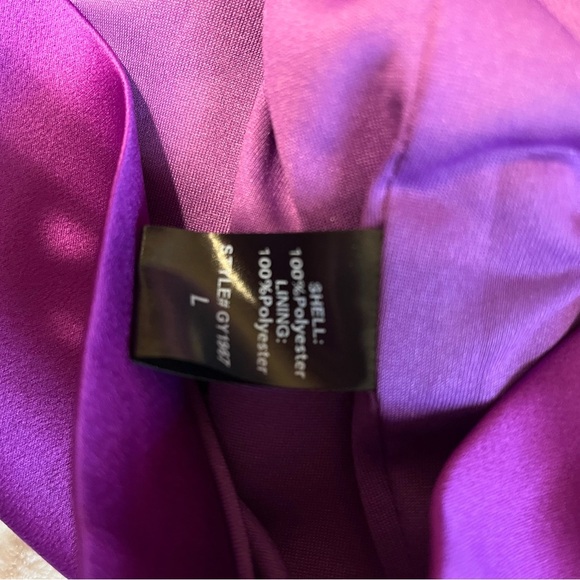 Fate Strapless Purple Ruched Dress Size Large - Picture 6 of 10